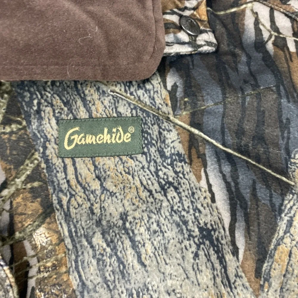 Gamehide‎ Hush Hide Mossy Oak Camouflage Hunting Zip Up Jacket Men's Size XL - Picture 10 of 16